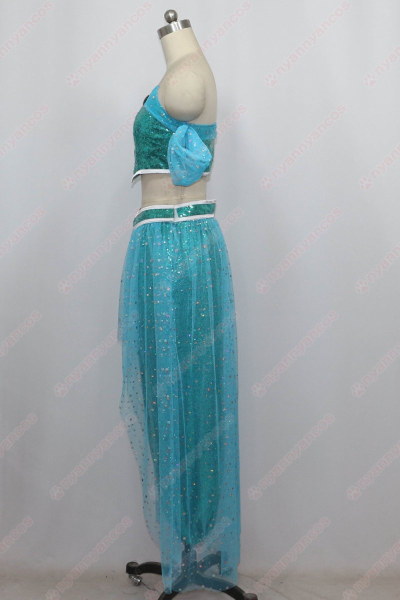 画像4: 高品質 実物撮影 ジャスミン プリンセス  アラジンと魔法のランプ アラジン Aladin 風 コスプレ衣装 コスチューム オーダーメイド (4)