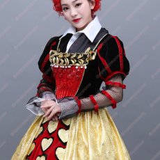 画像4: 高品質 実物撮影  赤の女王 ハートの女王 不思議の国のアリス  プリンセス ドレス  ハロウィン お姫様 風 コスプレ衣装 コスチューム オーダーメイド (4)
