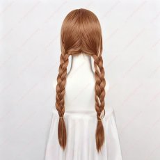 画像2: 高品質 実物撮影  アナ Anna アナと雪の女王 Frozen  風  コスプレウィッグ かつら cosplay wig 耐熱ウィッグ 専用ネット付 (2)
