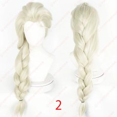 画像1: 高品質 実物撮影  エルサ Elsa アナと雪の女王 Frozen  風  コスプレウィッグ かつら cosplay wig 耐熱ウィッグ 専用ネット付 (1)