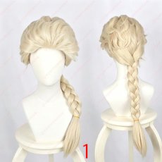 画像2: 高品質 実物撮影  エルサ Elsa アナと雪の女王 Frozen  風  コスプレウィッグ かつら cosplay wig 耐熱ウィッグ 専用ネット付 (2)