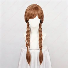 画像1: 高品質 実物撮影  アナ Anna アナと雪の女王 Frozen  風  コスプレウィッグ かつら cosplay wig 耐熱ウィッグ 専用ネット付 (1)
