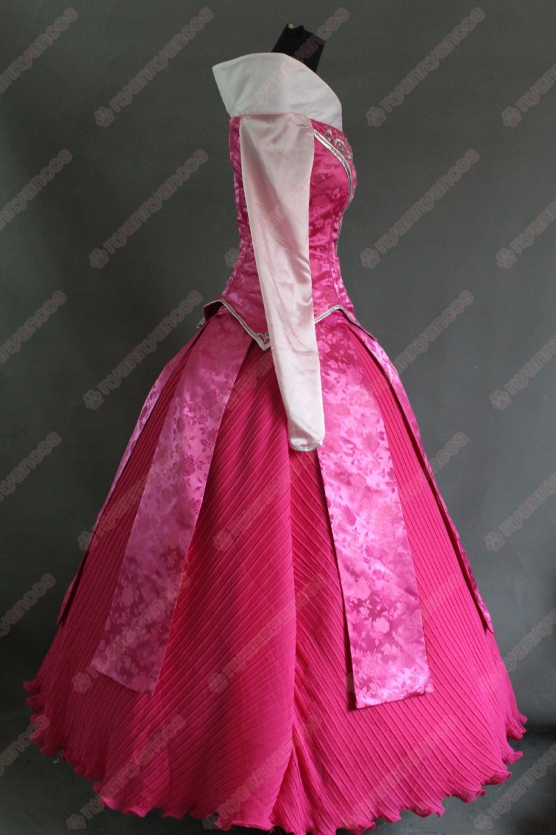 画像2: 高品質 実物撮影 オーロラ姫 眠り姫 プリンセス ドレス 眠れる森の美女  ハロウィン お姫様 風 コスプレ衣装 コスチューム オーダーメイド (2)