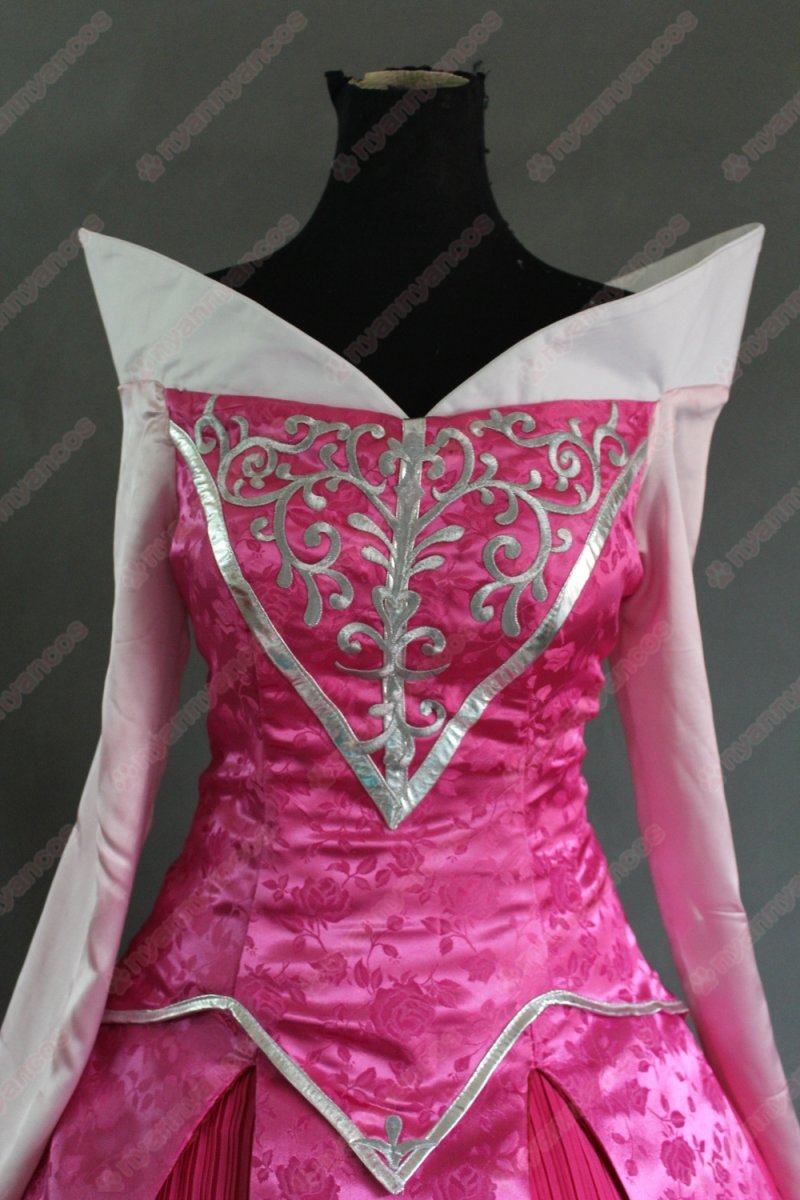 画像4: 高品質 実物撮影 オーロラ姫 眠り姫 プリンセス ドレス 眠れる森の美女  ハロウィン お姫様 風 コスプレ衣装 コスチューム オーダーメイド (4)