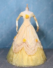 画像1: 高品質 実物撮影 ベル 美女と野獣 プリンセス ドレス ハロウィン お姫様 風 コスプレ衣装 コスチューム オーダーメイド (1)