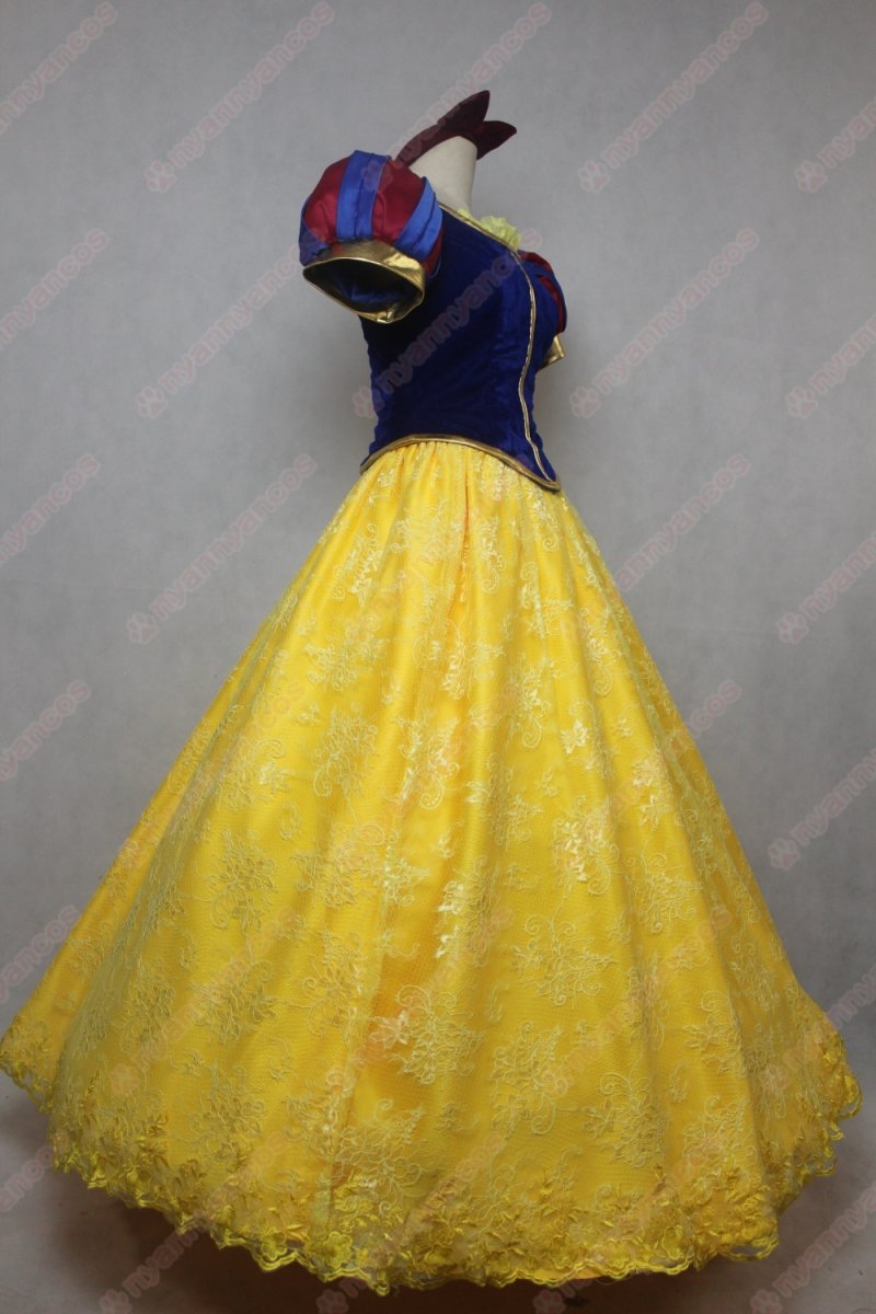 画像2: 高品質 実物撮影 白雪姫  プリンセス ドレス  ハロウィン お姫様 風 マント付き コスプレ衣装 コスチューム オーダーメイド (2)