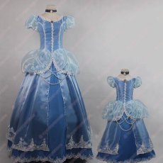 画像1: 高品質 実物撮影 シンデレラ Cinderella プリンセス ドレス ハロウィン お姫様 子供 風 コスプレ衣装 コスチューム オーダーメイド (1)