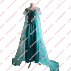 画像2: 高品質 実物撮影 アナと雪の女王 エルサのサプライズ Frozen Fever エルサ Elsa 風 ハロウィン お姫様    コスプレ衣装 コスチューム オーダーメイド (2)