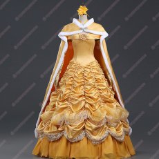 画像1: 高品質 実物撮影 ベル 美女と野獣 プリンセス ドレス ハロウィン お姫様 風 コスプレ衣装 コスチューム オーダーメイド (1)