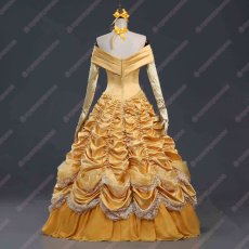 画像5: 高品質 実物撮影 ベル 美女と野獣 プリンセス ドレス ハロウィン お姫様 風 コスプレ衣装 コスチューム オーダーメイド (5)