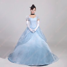 画像1: 高品質 実物撮影 シンデレラ Cinderella プリンセス ドレス ハロウィン お姫様 風 コスプレ衣装 コスチューム オーダーメイド (1)