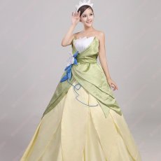 画像1: 高品質 実物撮影 ティアナ The Princess and the Frog プリンセスと魔法のキス ハロウィン お姫様 風 コスプレ衣装 コスチューム オーダーメイド (1)