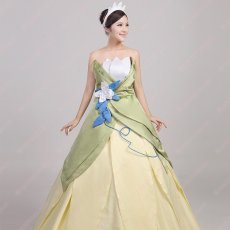 画像2: 高品質 実物撮影 ティアナ The Princess and the Frog プリンセスと魔法のキス ハロウィン お姫様 風 コスプレ衣装 コスチューム オーダーメイド (2)