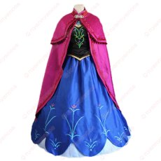 画像1: 高品質 実物撮影 アナ Anna FROZEN アナと雪の女王 アナ雪 風 コスプレ衣装 コスチューム オーダーメイド (1)
