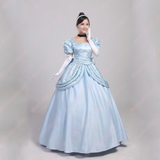 画像1: 高品質 実物撮影 シンデレラ Cinderella プリンセス ドレス ハロウィン お姫様 風 コスプレ衣装 コスチューム オーダーメイド (1)