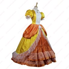 画像2: 高品質 実物撮影  Daisy デイジー  スーパーマリオ 風 ハロウィン お姫様 プリンセス ドレス コスプレ衣装 コスチューム オーダーメイド (2)