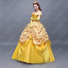 画像1: 高品質 実物撮影 ベル 美女と野獣 プリンセス ドレス ハロウィン お姫様 風 コスプレ衣装 コスチューム オーダーメイド (1)