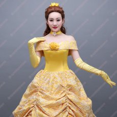 画像4: 高品質 実物撮影 ベル 美女と野獣 プリンセス ドレス ハロウィン お姫様 風 コスプレ衣装 コスチューム オーダーメイド (4)