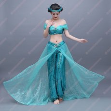 画像1: 高品質 実物撮影 ジャスミン プリンセス アラジンと魔法のランプ アラジン Aladin ハロウィン お姫様 風 コスプレ衣装 コスチューム オーダーメイド (1)