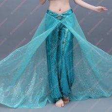 画像4: 高品質 実物撮影 ジャスミン プリンセス アラジンと魔法のランプ アラジン Aladin ハロウィン お姫様 風 コスプレ衣装 コスチューム オーダーメイド (4)