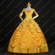 画像1: 高品質 実物撮影 ベル 美女と野獣 プリンセス ドレス ハロウィン お姫様 風 コスプレ衣装 コスチューム オーダーメイド (1)