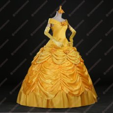 画像2: 高品質 実物撮影 ベル 美女と野獣 プリンセス ドレス ハロウィン お姫様 風 コスプレ衣装 コスチューム オーダーメイド (2)