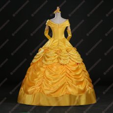 画像4: 高品質 実物撮影 ベル 美女と野獣 プリンセス ドレス ハロウィン お姫様 風 コスプレ衣装 コスチューム オーダーメイド (4)