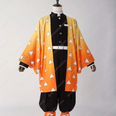 画像1: 高品質 実物撮影 鬼滅の刃 我妻善逸 風  コスプレ衣装 コスチューム (1)
