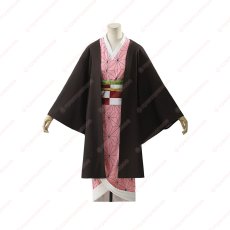 画像1: 高品質 実物撮影  竈門禰豆子 鬼滅の刃  風  コスプレ衣装 コスチューム (1)