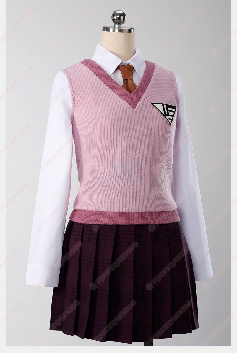 画像2: 高品質 実物撮影  赤松楓 制服  ニューダンガンロンパV3 みんなのコロシアイ新学期 風 コスプレ衣装 コスチューム (2)