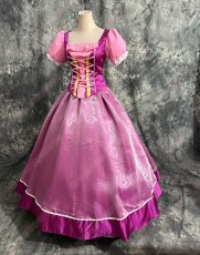 画像4: 高品質 実物撮影 ラプンツェル Rapunzel Tangled 塔の上のラプンツェル ハロウィン お姫様 風 コスプレ衣装 コスチューム オーダーメイド (4)
