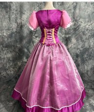 画像5: 高品質 実物撮影 ラプンツェル Rapunzel Tangled 塔の上のラプンツェル ハロウィン お姫様 風 コスプレ衣装 コスチューム オーダーメイド (5)