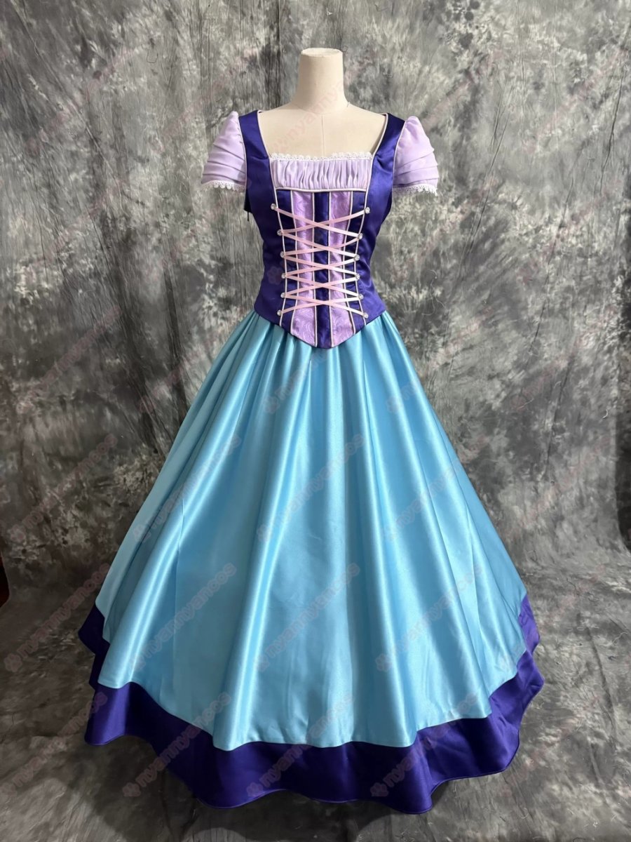 画像7: 高品質 実物撮影 ラプンツェル Rapunzel Tangled 塔の上のラプンツェル ハロウィン お姫様 風 コスプレ衣装 コスチューム オーダーメイド (7)