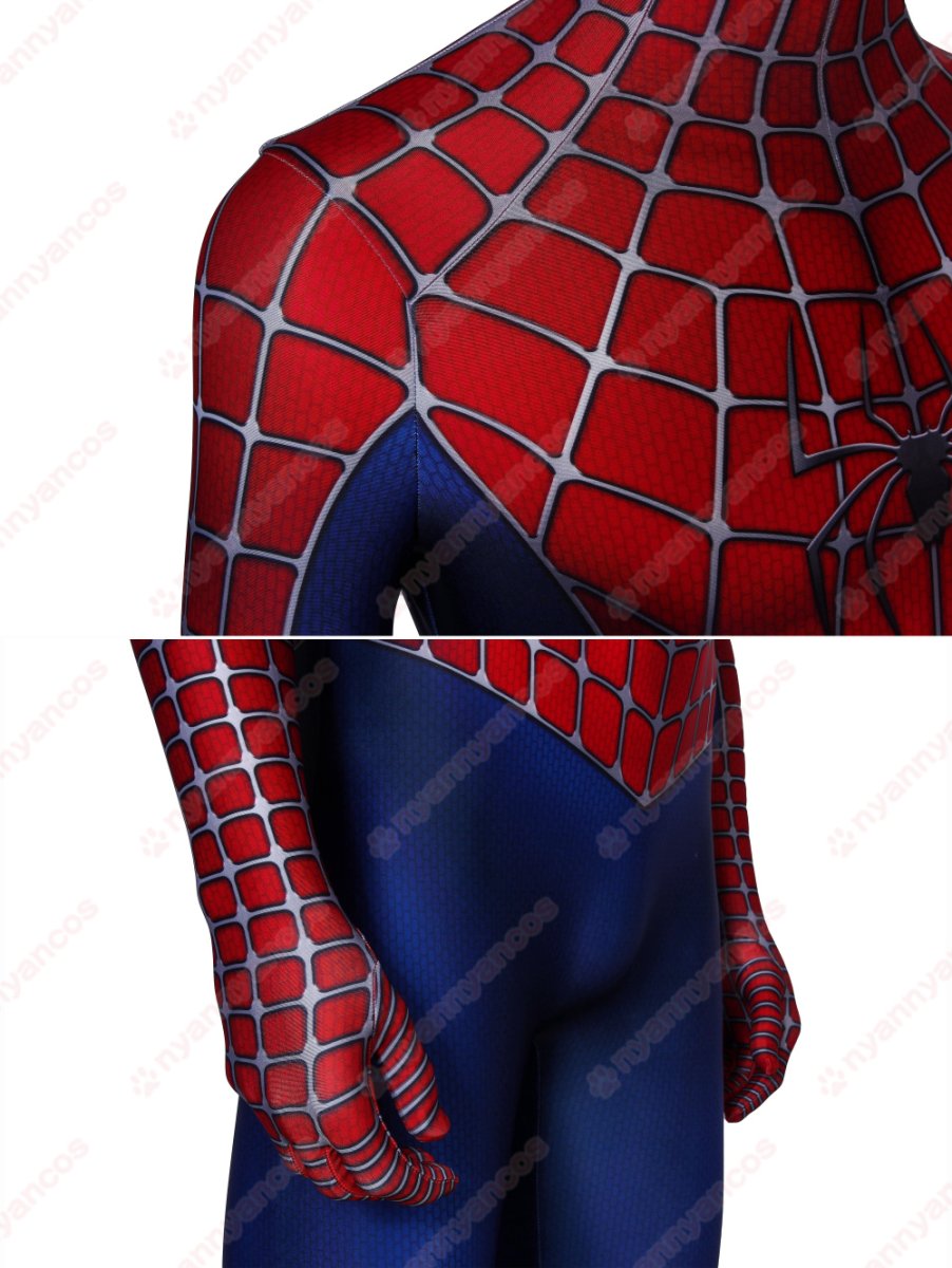 画像7: 高品質 実物撮影 ピーター・パーカー スパイダーマン  Spider-Man  全身タイツ 風 コスプレ衣装  コスチューム (7)