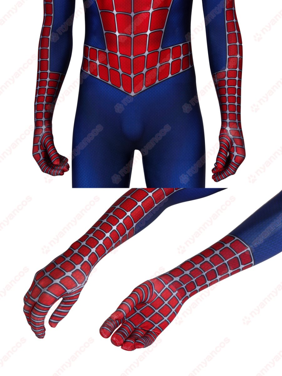 画像8: 高品質 実物撮影 ピーター・パーカー スパイダーマン  Spider-Man  全身タイツ 風 コスプレ衣装  コスチューム (8)