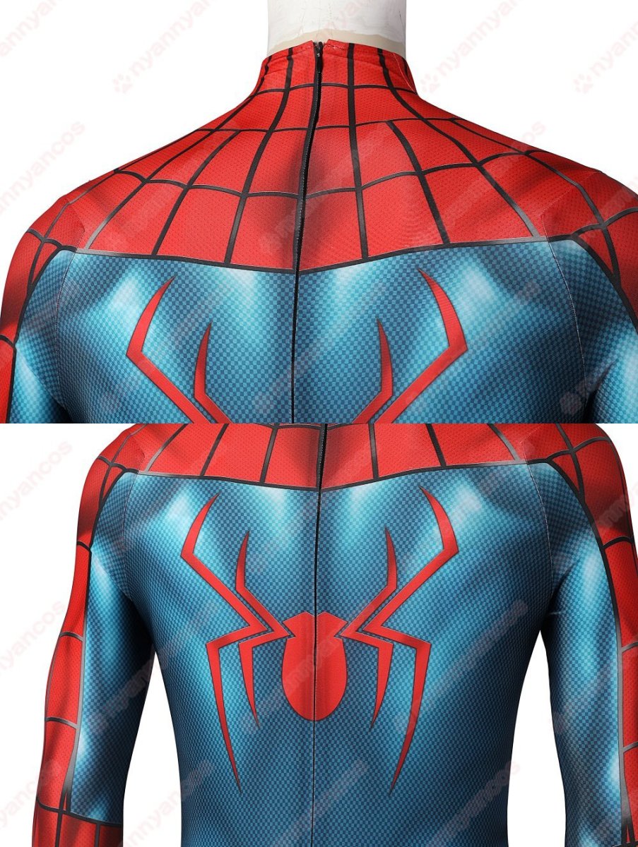 画像10: 高品質 実物撮影 ピーター・パーカー スパイダーマン  Spider-Man  全身タイツ 風 コスプレ衣装  コスチューム (10)