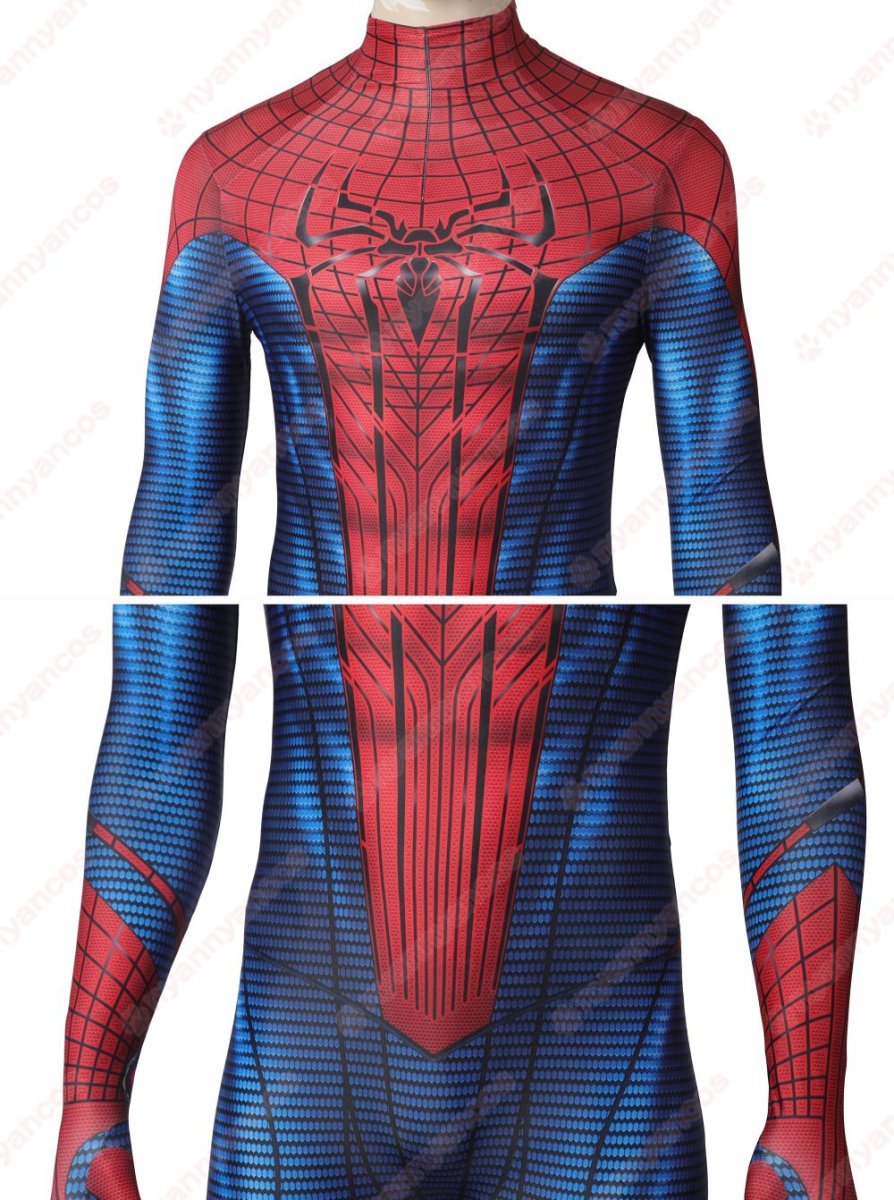 画像11: 高品質 実物撮影 ピーター・パーカー アメイジング・スパイダーマン Spider-Man  全身タイツ 風 コスプレ衣装  コスチューム (11)
