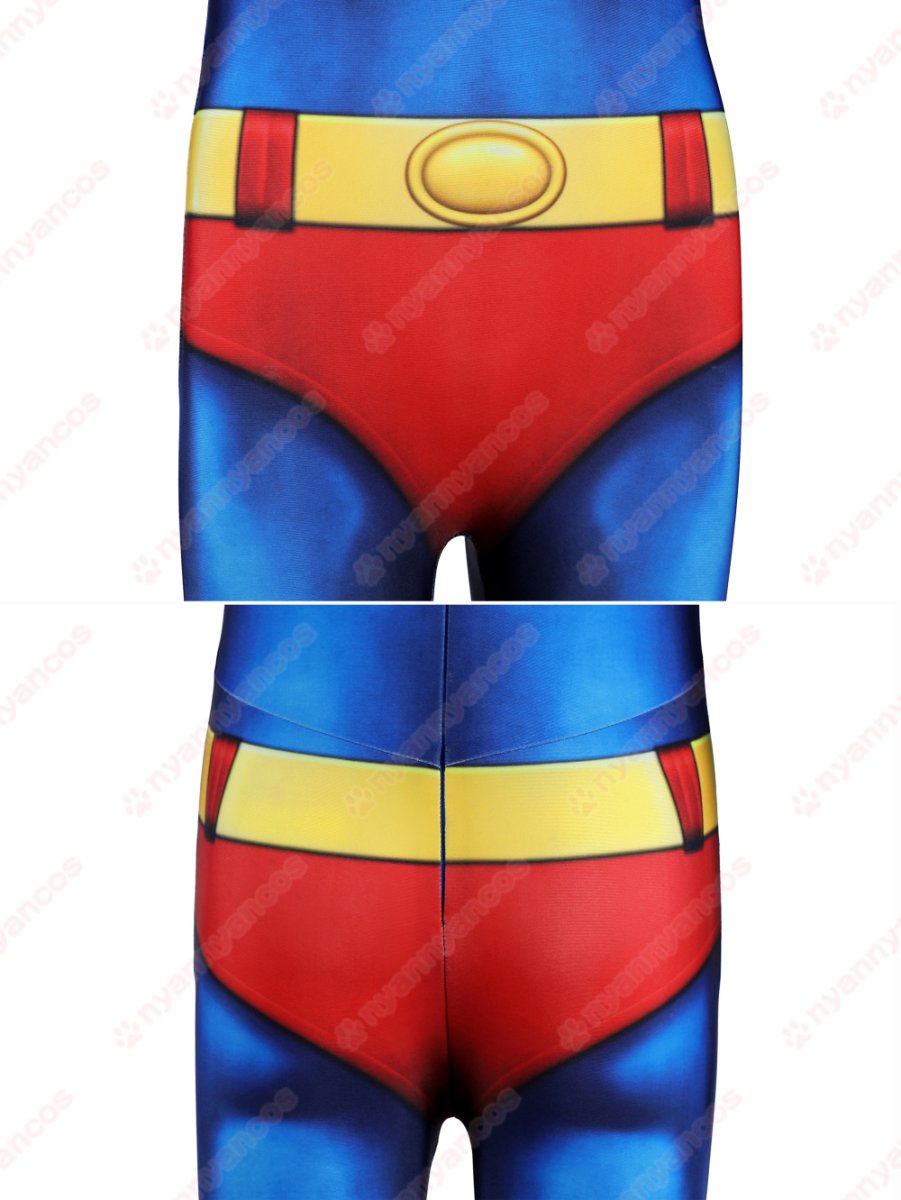 画像10: 高品質 実物撮影  子供Ver Superman スーパーマン クラーク・ケント 1978映画 全身タイツ 風 コスチューム コスプレ衣装 (10)