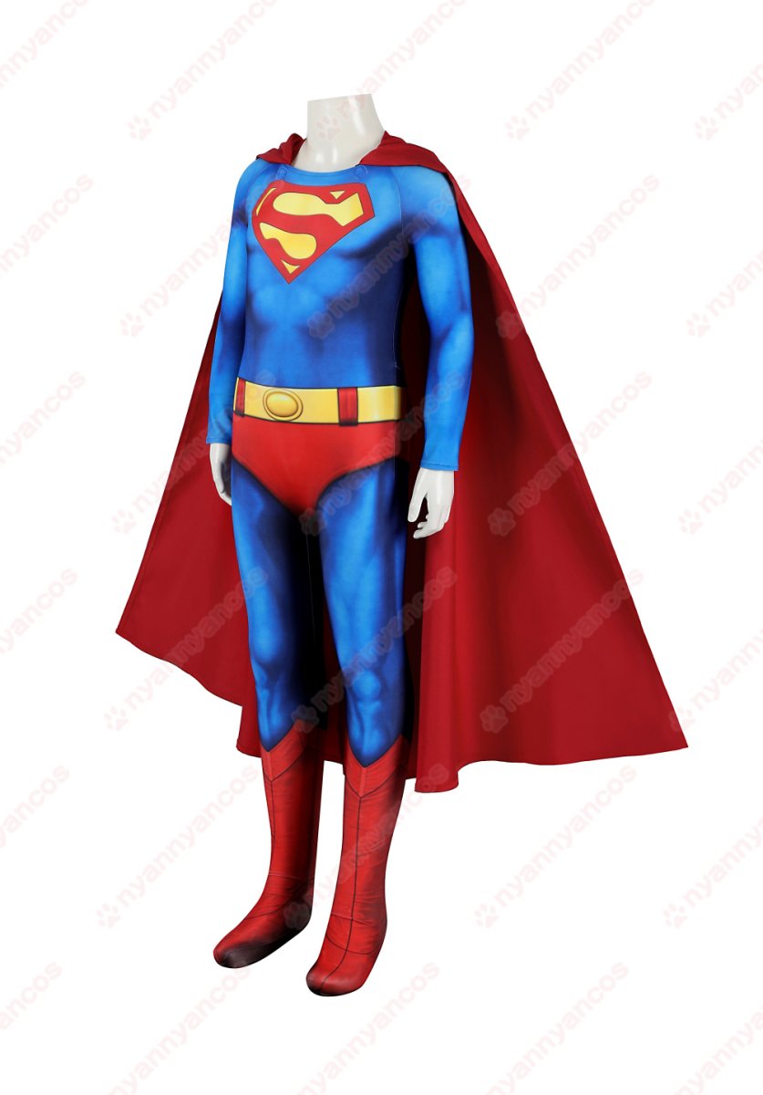 画像2: 高品質 実物撮影  子供Ver Superman スーパーマン クラーク・ケント 1978映画 全身タイツ 風 コスチューム コスプレ衣装 (2)