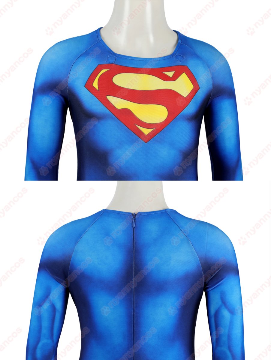 画像9: 高品質 実物撮影  子供Ver Superman スーパーマン クラーク・ケント 1978映画 全身タイツ 風 コスチューム コスプレ衣装 (9)