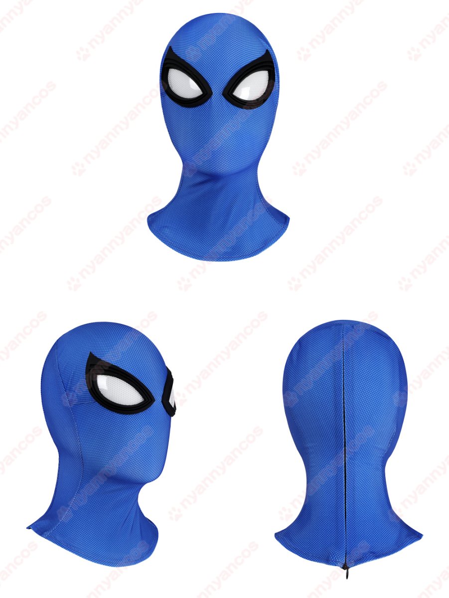 画像15: 高品質 実物撮影 ピーター・パーカー ニューブルー・スーツ スパイダーマン 2 Spider-Man 2  全身タイツ 風 コスプレ衣装  コスチューム (15)