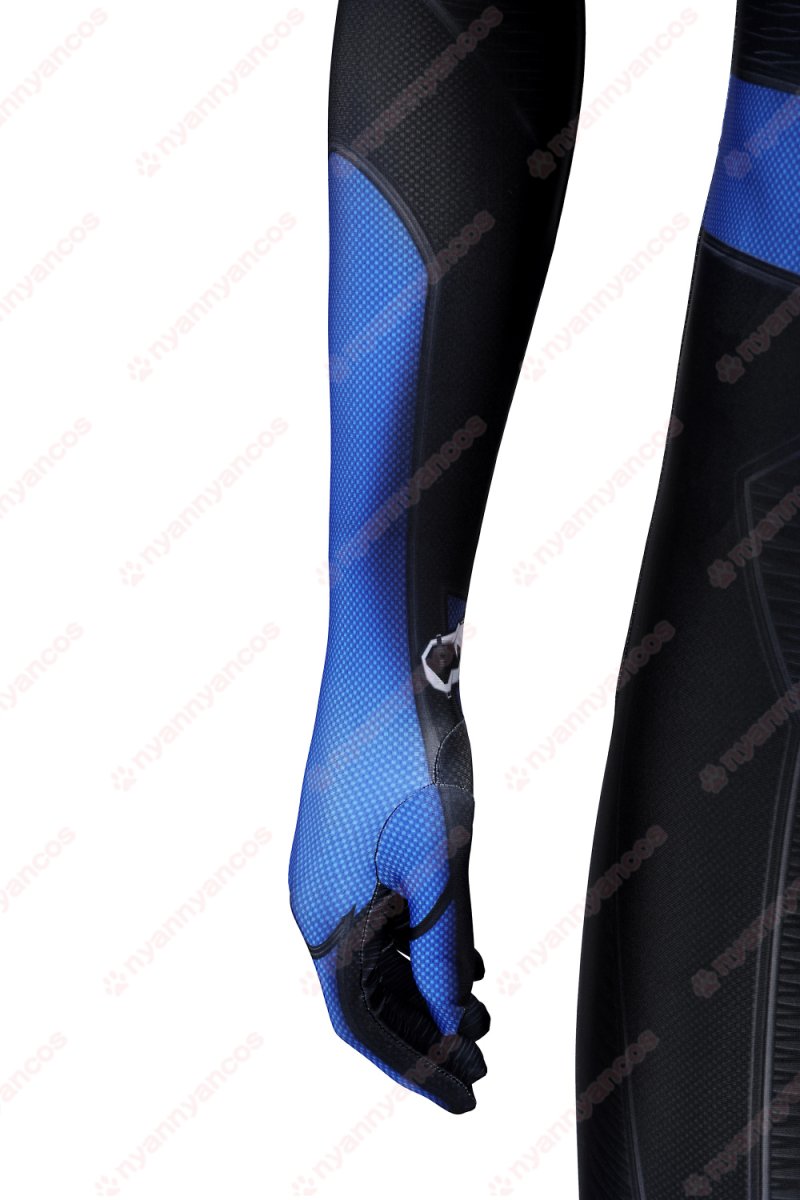 画像9: 高品質 実物撮影 ピーター・パーカー ニューブルー・スーツ スパイダーマン 2 Spider-Man 2  全身タイツ 風 コスプレ衣装  コスチューム (9)