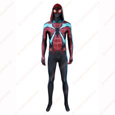 画像1: 高品質 実物撮影 マイルス・モラレス スパイダーマン 2 Spider-Man 2  全身タイツ 風 コスプレ衣装  コスチューム (1)