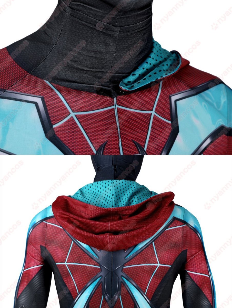 画像10: 高品質 実物撮影 マイルズ マイルス・モラレス スパイダーマン 2 Spider-Man 2  全身タイツ 風 コスプレ衣装  コスチューム (10)