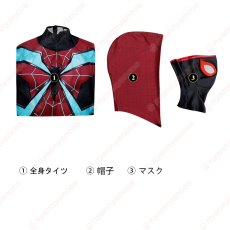 画像18: 高品質 実物撮影 マイルス・モラレス スパイダーマン 2 Spider-Man 2  全身タイツ 風 コスプレ衣装  コスチューム (18)