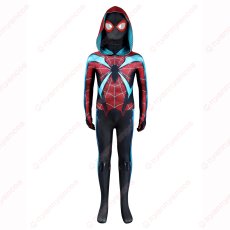 画像1: 高品質 実物撮影 子供Ver マイルズ・モラレス スパイダーマン 2 Spider-Man 2  全身タイツ 風 コスプレ衣装  コスチューム (1)