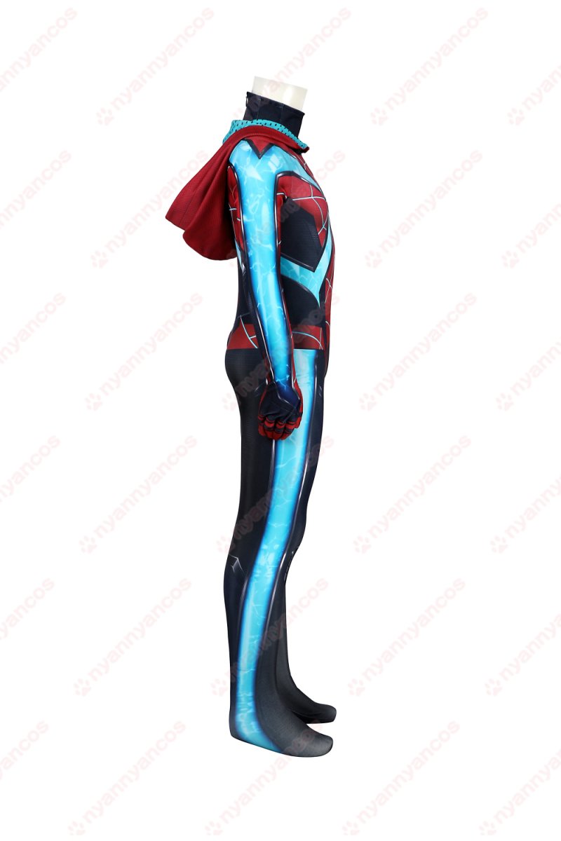 画像4: 高品質 実物撮影 子供Ver マイルズ・モラレス スパイダーマン 2 Spider-Man 2  全身タイツ 風 コスプレ衣装  コスチューム (4)