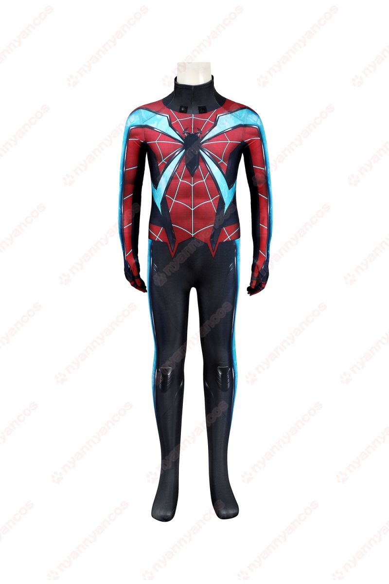 画像5: 高品質 実物撮影 子供Ver マイルズ・モラレス スパイダーマン 2 Spider-Man 2  全身タイツ 風 コスプレ衣装  コスチューム (5)