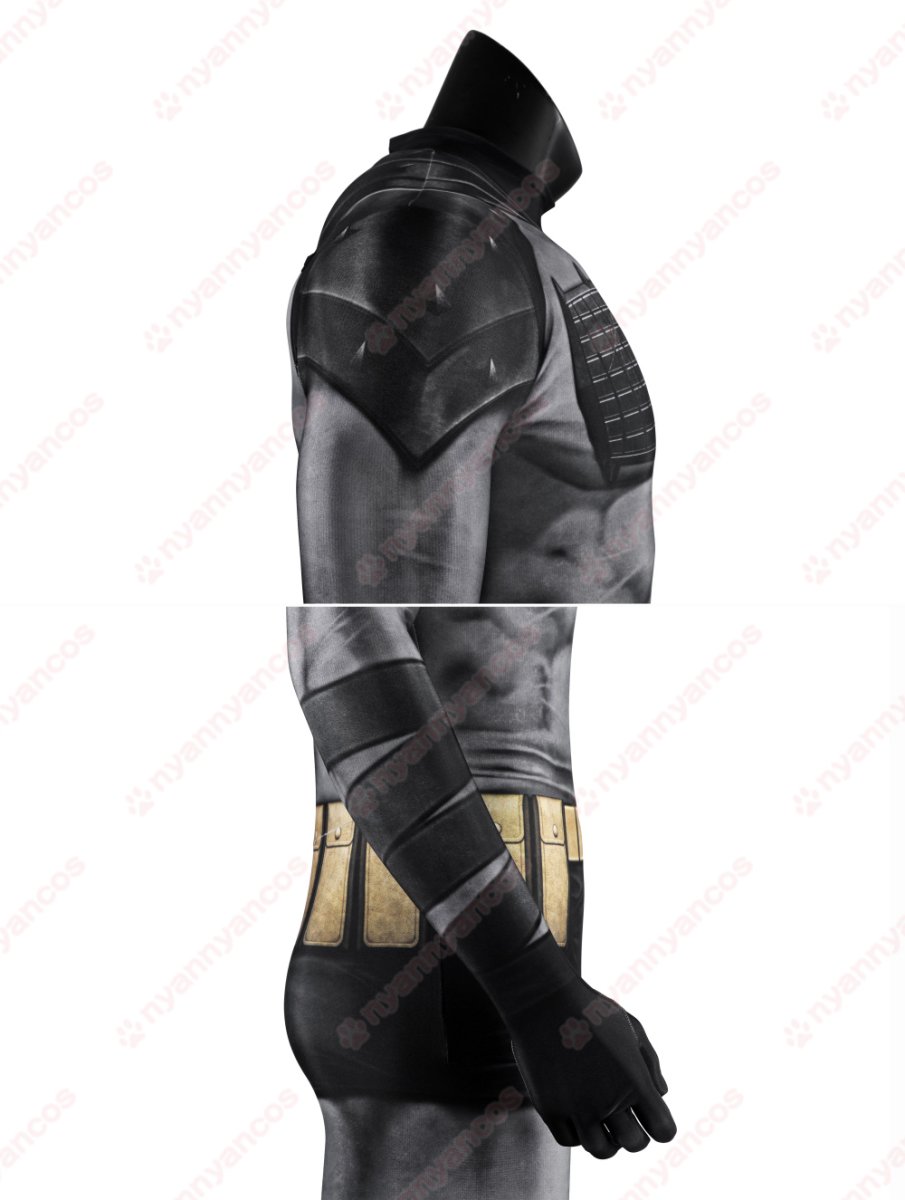 画像15: 高品質 実物撮影 アブソリュート・バットマン 絶対バットマン ブルース・ウェイン  全身タイツ 風 コスプレ衣装  コスチューム (15)