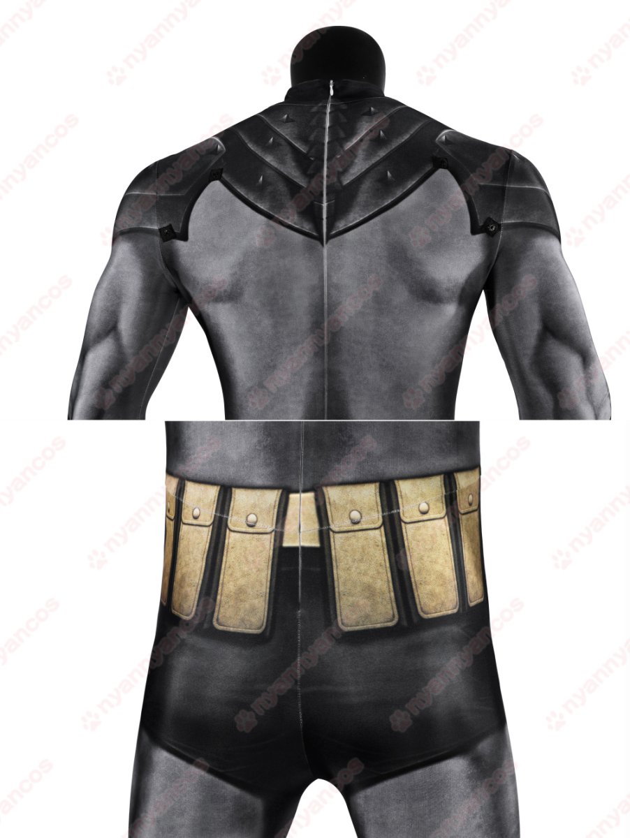 画像19: 高品質 実物撮影 アブソリュート・バットマン 絶対バットマン ブルース・ウェイン  全身タイツ 風 コスプレ衣装  コスチューム (19)